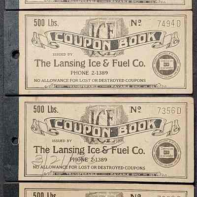 Lansing Ice & Fuel Co. 500 Lbs. Coupon Books