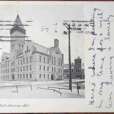 City Hall, Lansing, Mich. Postcard