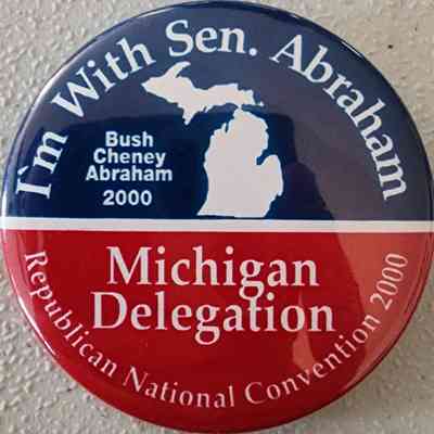 I'm with Sen. Abraham, Michigan Delegation Button