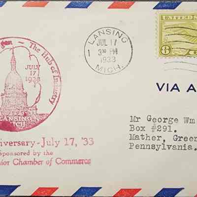 Lansing Junior Chamber of Commerce 5th Anniversary First Day Cover