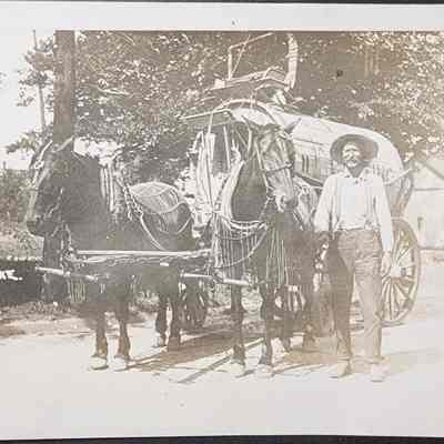 Lansing Tank Wagon RPPC by Baske