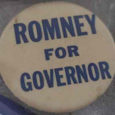 Romney for Governor Button