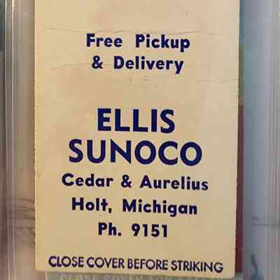 Ellis Sunoco, Holt, Mich., Matchbook