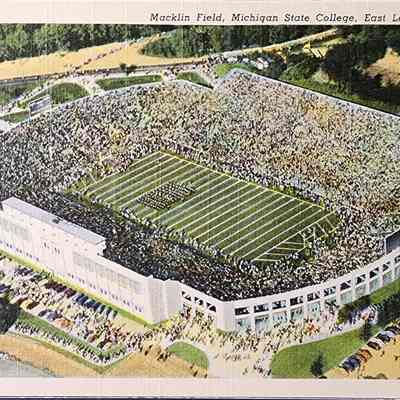 Macklin Field, Michigan State College, East Lansing, Mich. Postcard