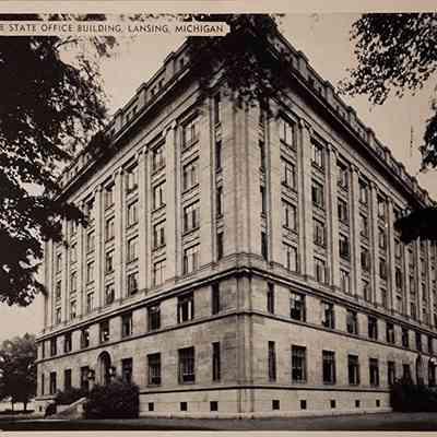 The State Office Building, Lansing, Michigan, Postcard