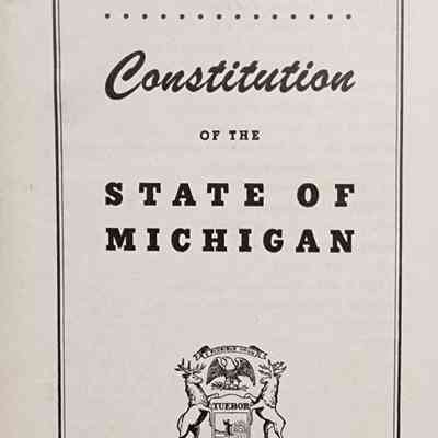 Constitution of the State of Michigan 1908