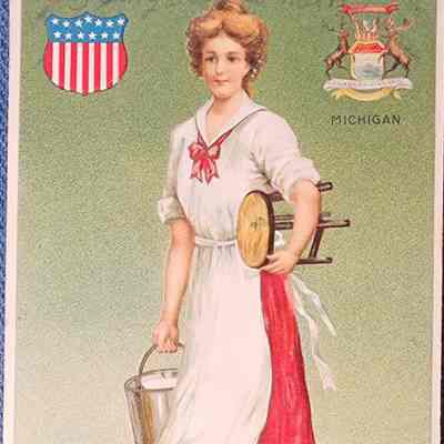 State of Michigan Postcard