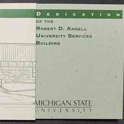 Dedication of the Robert D. Angell University Services Building Program