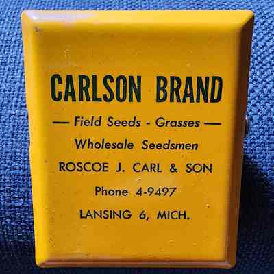 Carlson Brand, Roscoe J. Carl & Son Seeds Advertising Clip