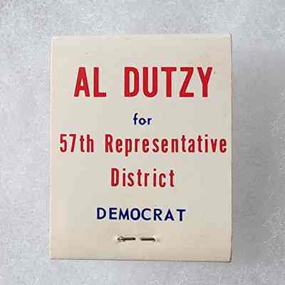 Dutzy for 57th Representative District Matchbook