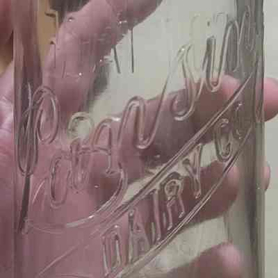 Lansing Dairy Co. Embossed Cottage Cheese Jar