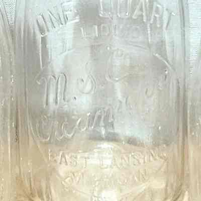 M.S.C. Creamery Embossed Quart Bottle