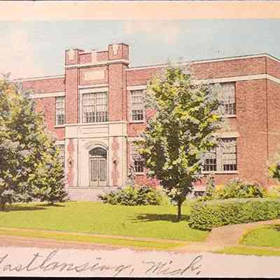 School, East Lansing, Mich. Postcard