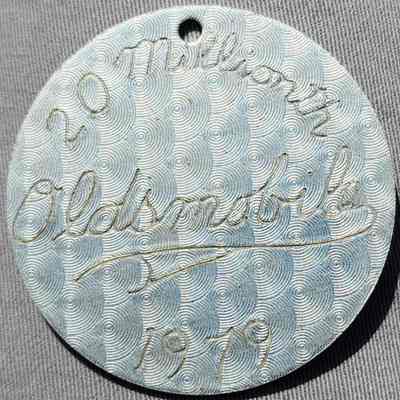 20 Millionth Oldsmobile 1979 Medallion