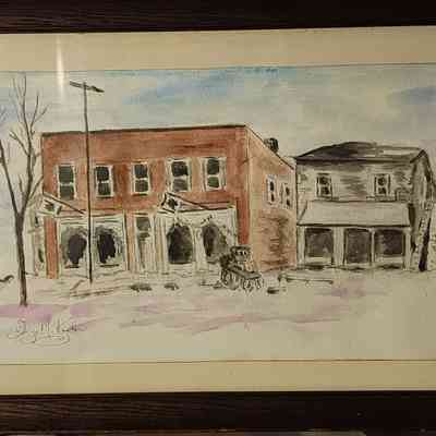 Downtown Holt Watercolor by Kyler