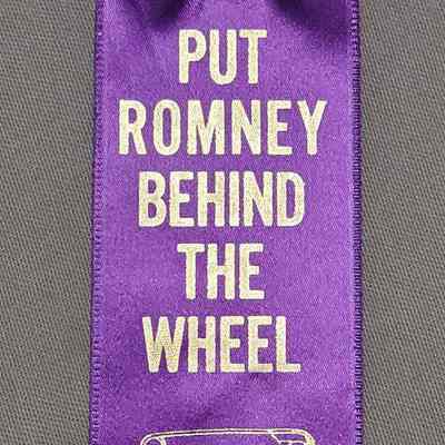 Put Romney Behind the Wheel Ribbon