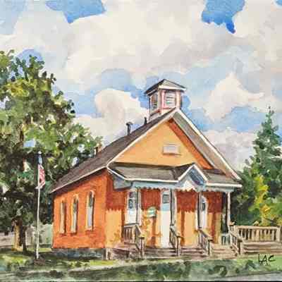 Gunn School Plein Air Watercolor by Curnow