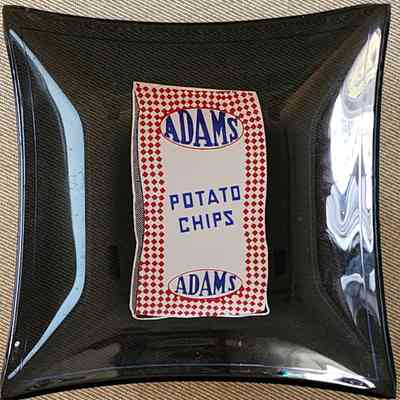 Adams Potato Chips Houze Glass Dish