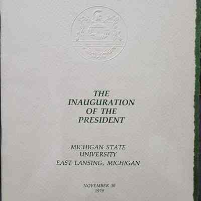 Inauguration of MSU President Mackey, 1979, Program