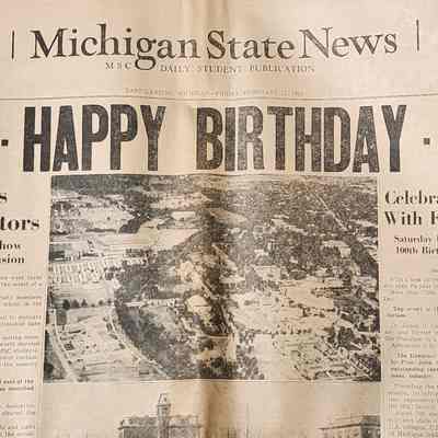 Michigan State News 1955 Centennial Newspaper