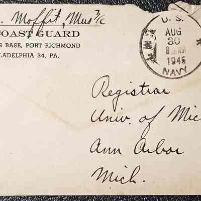 Moffit Coast Guard Band Postal Cover
