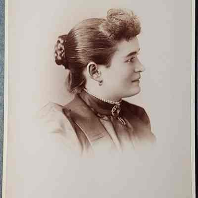 Portrait of a Woman Cabinet Card by Christmas