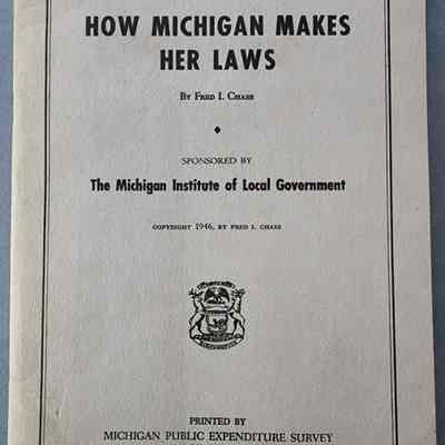 How Michigan Makes Her Laws Booklet