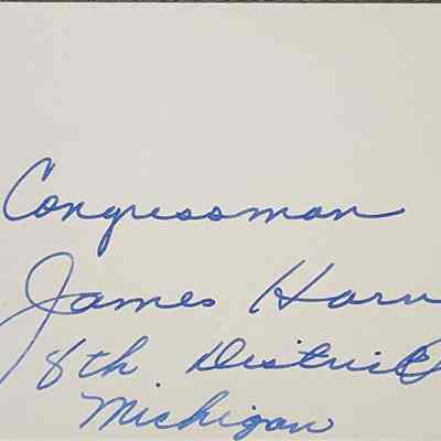James Harvey Autograph