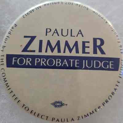 Paula Zimmer for Probate Judge Button