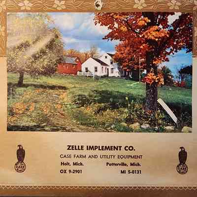 Zelle Implement Co., Holt, Mich., 1961 Advertising Calendar