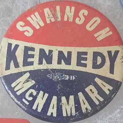 Kennedy-Swainson-McNamara Coattail Button