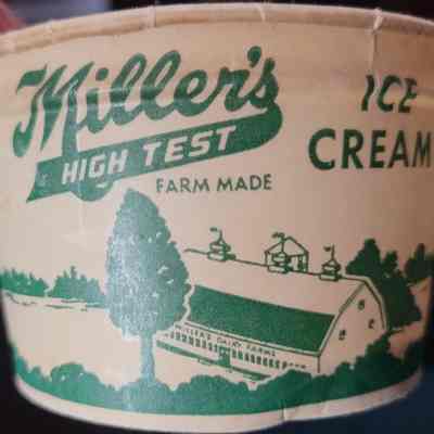 Miller's Ice Cream Carton