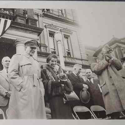 General MacArthur Lansing Visit Snapshot Photo