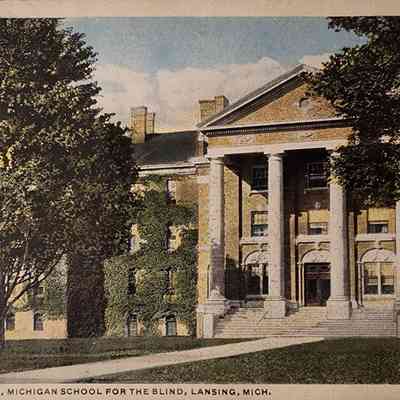Main Building, Michigan School for the Blind, Lansing, Mich., Postcard