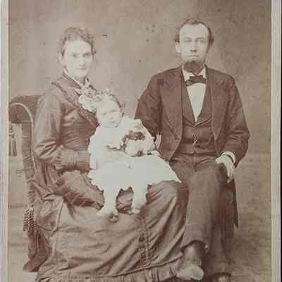 Portrait of a Family Cabinet Card by Wood