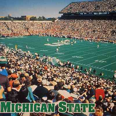 Spartan Stadium, Michigan State, Postcard