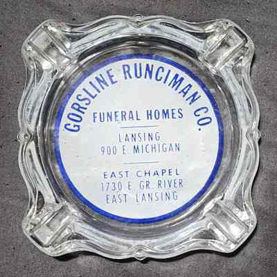 Gorsline Runciman Co. Funeral Homes Ashtray