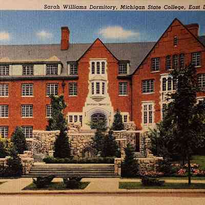 Sarah Williams Dormitory, Michigan State College, East Lansing, Mich., Postcard