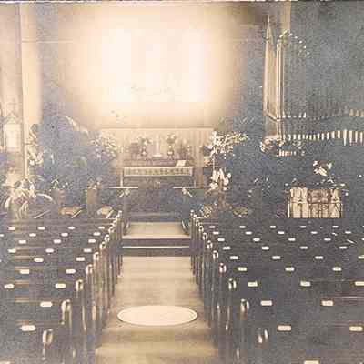 St. Paul's Episcopal Church Interior RPPC
