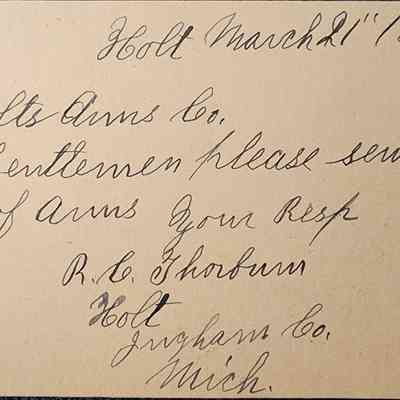 Holt, Mich., 1883, Postal Cover