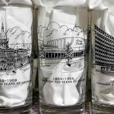 Lansing Centennial Set of 8 Glasses