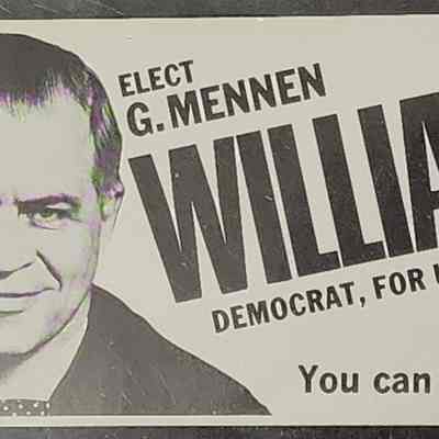G. Mennen Williams for U.S. Senate Palm Card