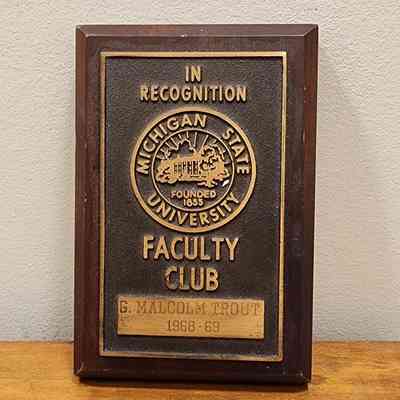G. Malcolm Trout MSU Faculty Club Award