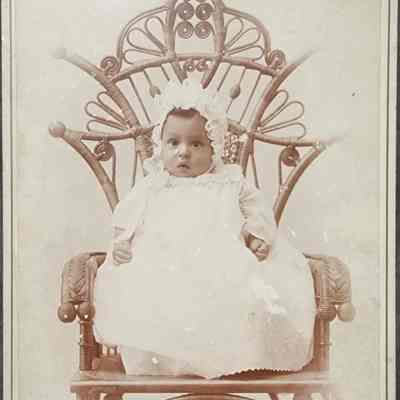 Portrait of a Child Cabinet Card by Lansing Photo Co., Bigelow