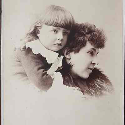 Portrait of a Woman and Child Cabinet Card by Christmas