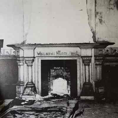 View of the main hall fireplace in the Barnes Castle, Photo by Phil Siebert featured in Barnes Castle book, p. 135.