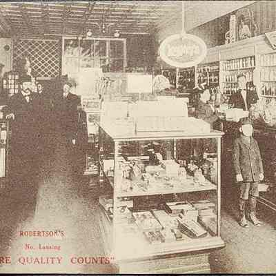 Robertson's No. Lansing Advertising Interior Postcard