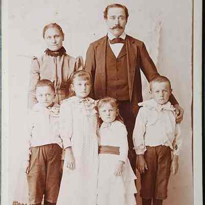 Portrait of a Family Cabinet Card by Sharpsteen
