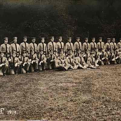 MAC Cadet Corps Co. F 1914 RPPC by Sias & Harvey