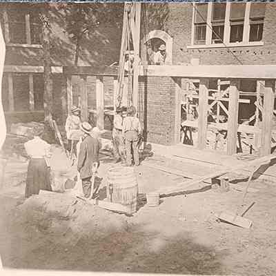 School Exterior Construction RPPC